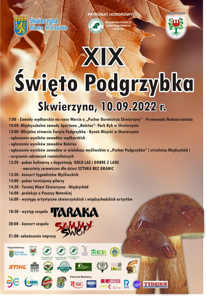 Plakat&#x20;przedstawia&#x20;program&#x20;XIX&#x20;Święta&#x20;Podgrzybka&#x2e;